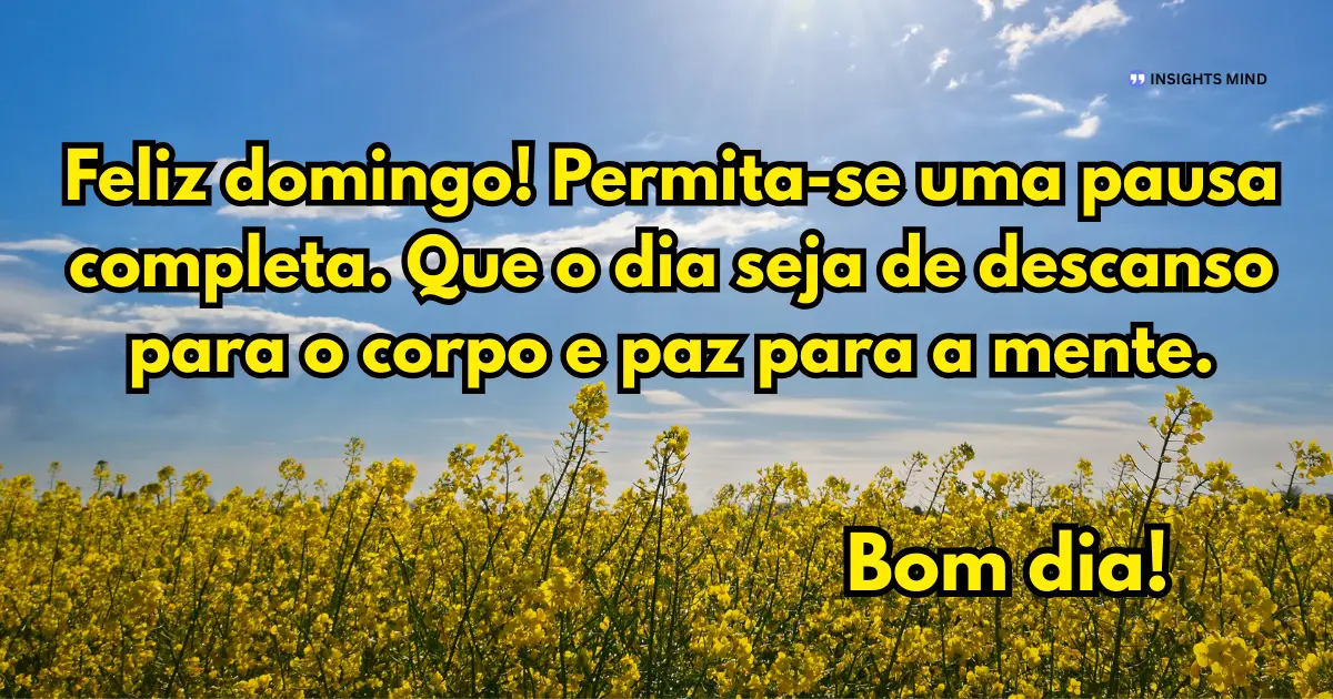 bom dia domingo pausa completa