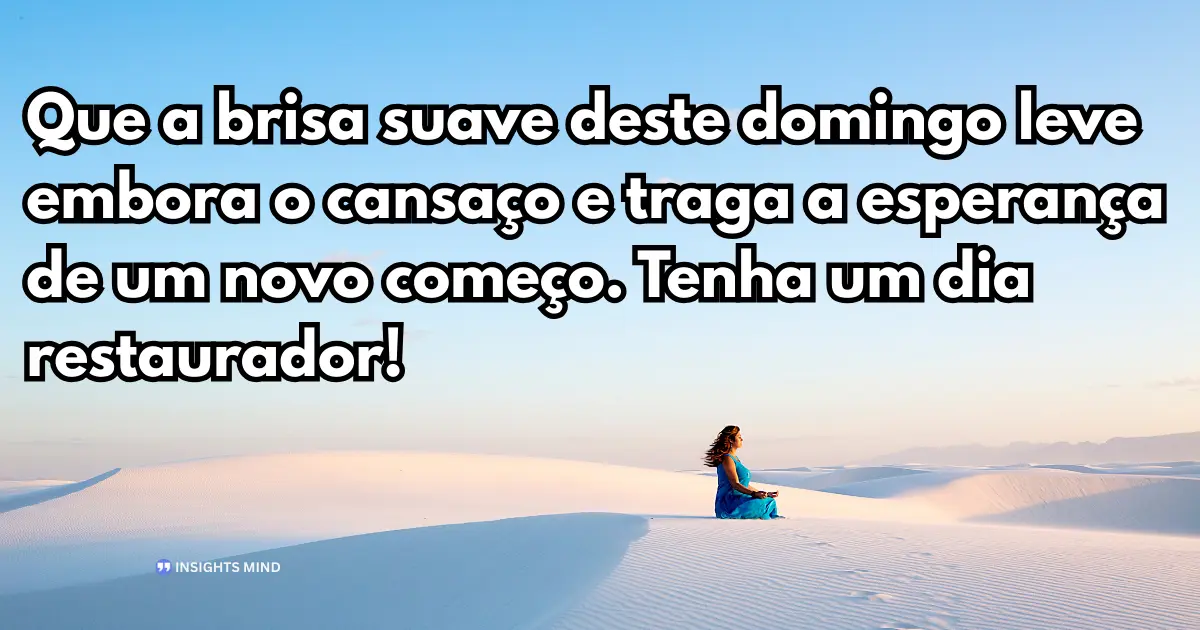 bom dia domingo novo começo