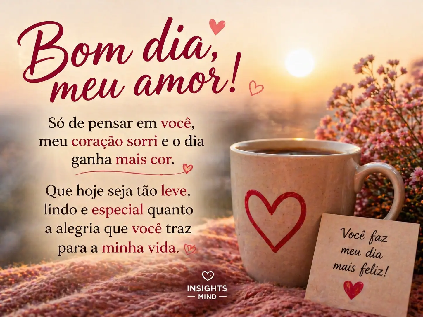 Frase romântica de bom dia