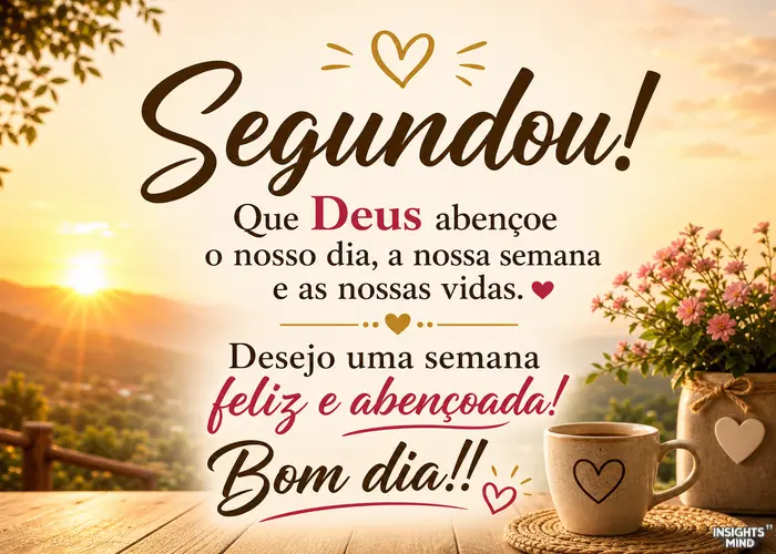 mensagem de bom dia feliz segunda feira abençoada