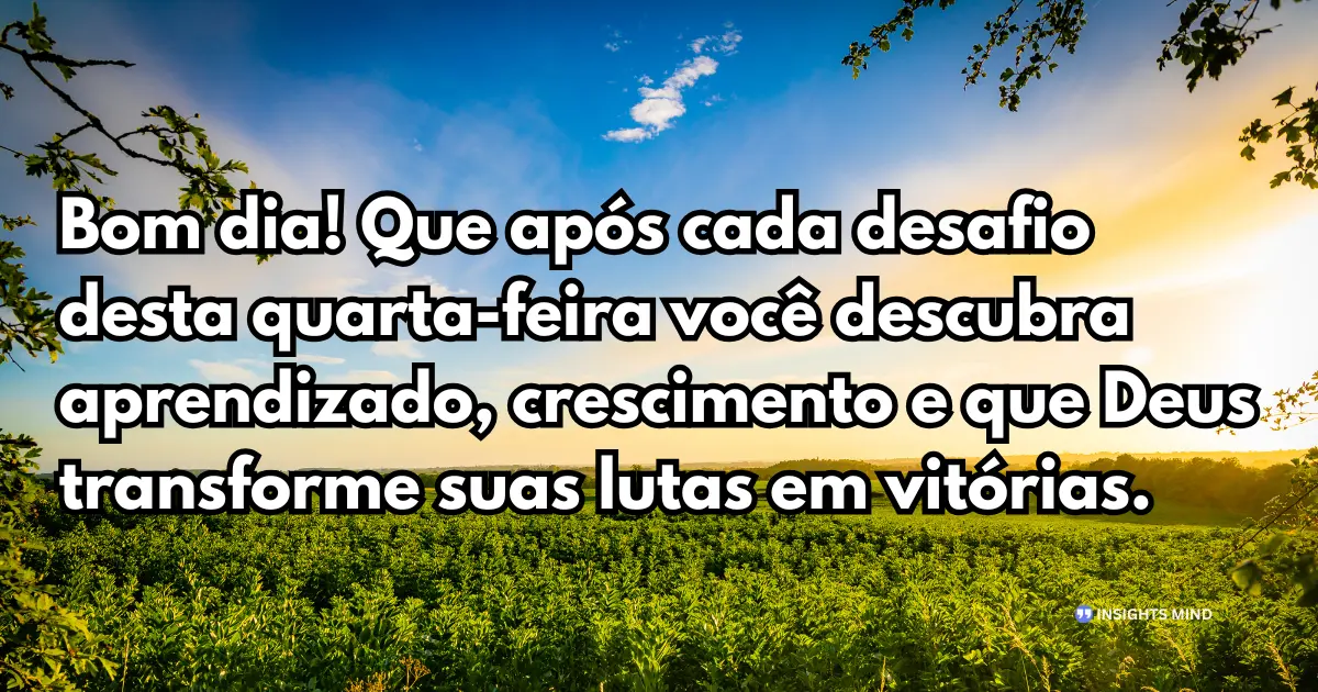 Mensagem de bom dia para ótima quarta-feira abençoada