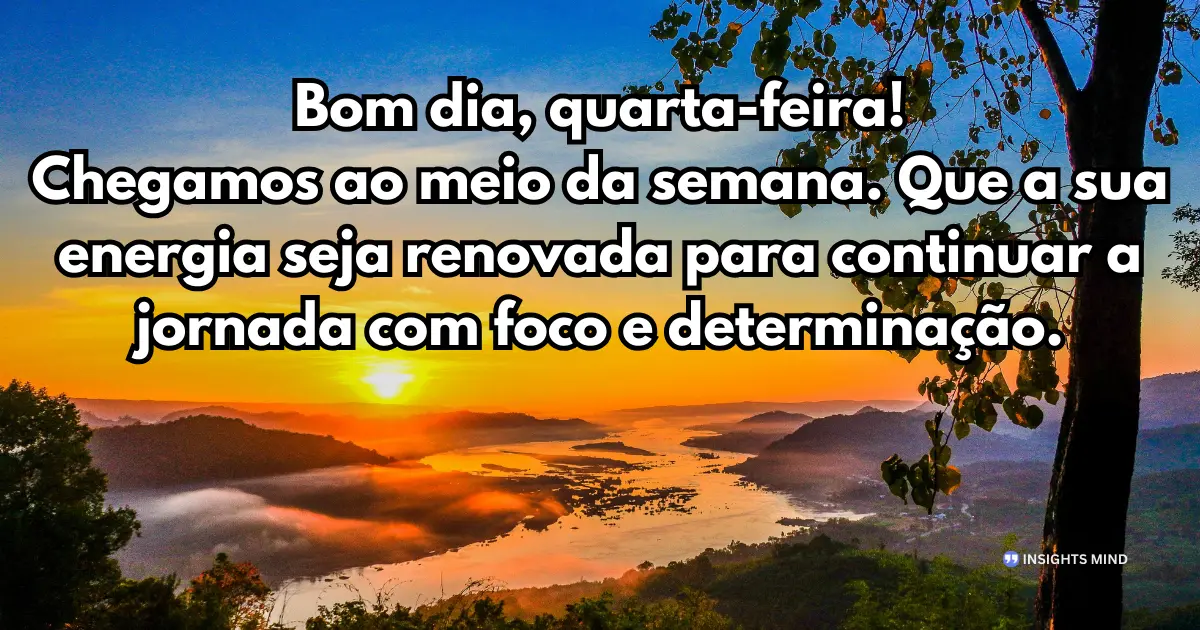 bom dia quarta-feira foco e determinação