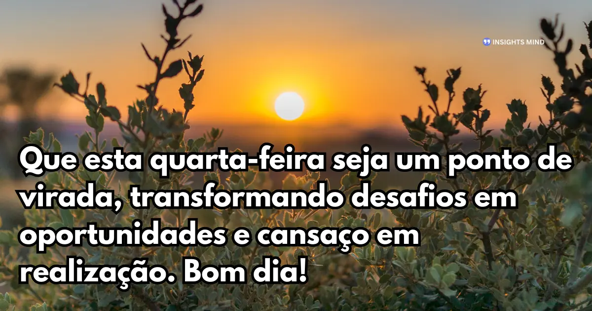 bom dia quarta-feira desafios e oportunidades