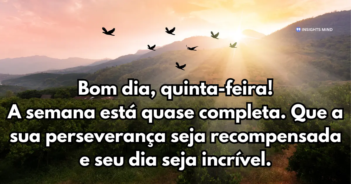 bom dia quinta-feira inspiradora