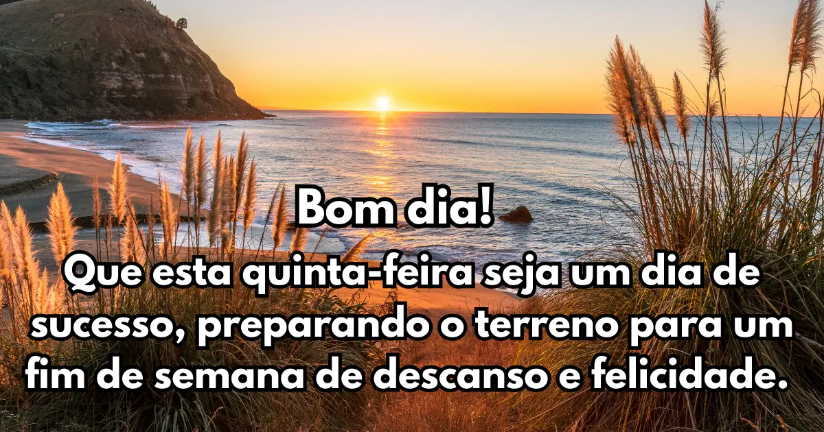 bom dia quinta-feira sucesso