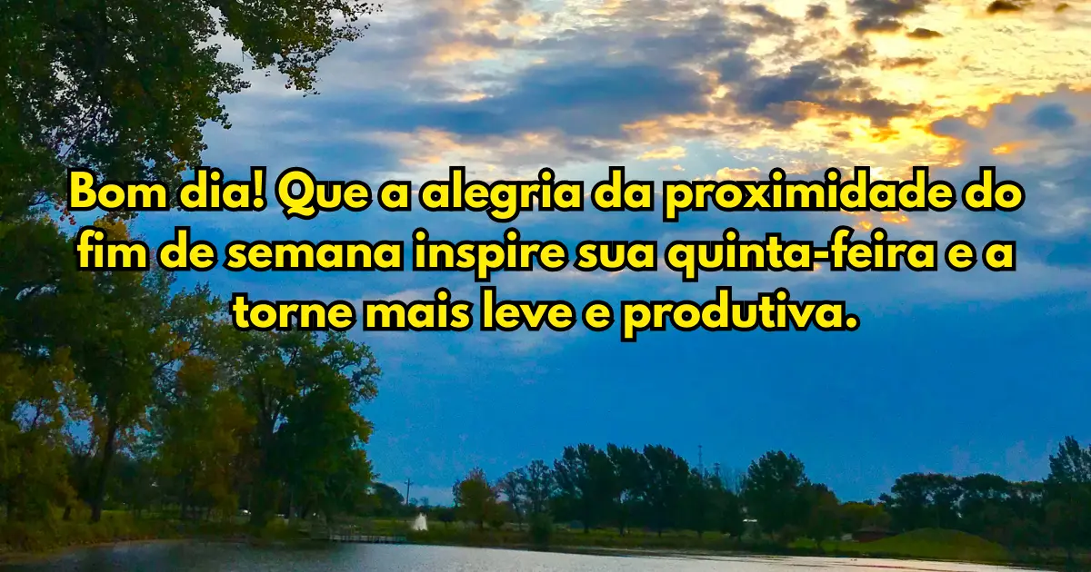 bom dia quinta-feira produtiva
