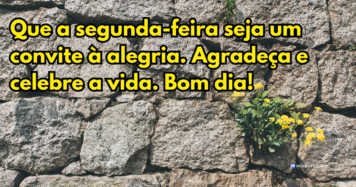 mensagem de bom dia de segunda-feira