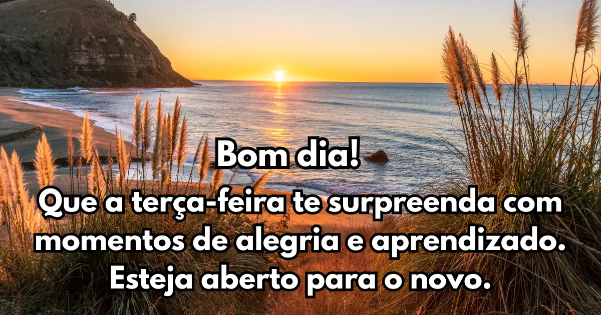 bom dia terça-feira aprendizado