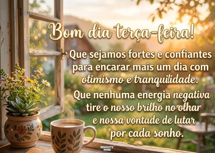 mensagem bom dia terça feira otimismo