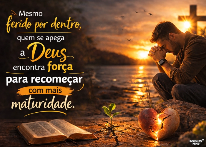 Mesmo ferido por dentro, quem se apega a Deus encontra força