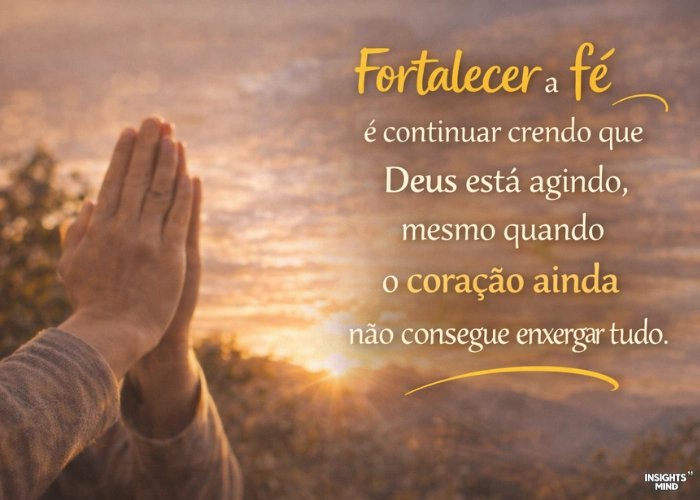 Fortalecer a fé é continuar crendo que Deus está agindo