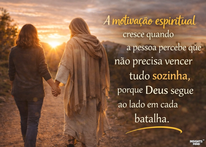 A motivação espiritual cresce quando a pessoa percebe que Deus segue ao lado
