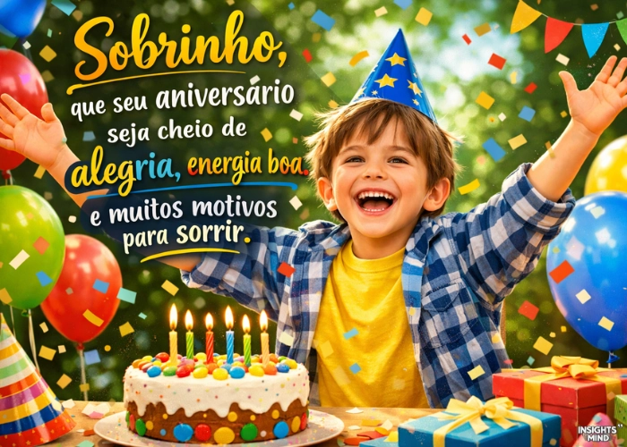 Frases de aniversário para sobrinho com alegria e carinho
