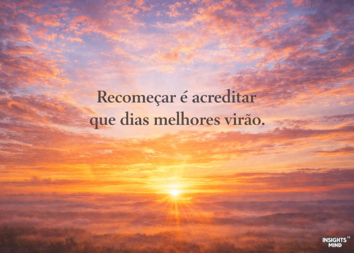 O amanhã pode ser melhor quando você continua com fé