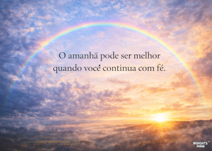 A esperança dá força para seguir mesmo nos dias difíceis
