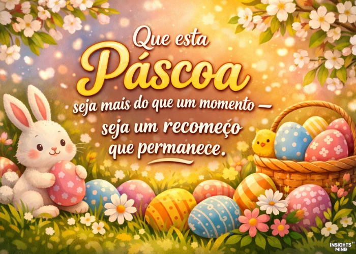 Frases curtas de Feliz Páscoa para status e redes sociais