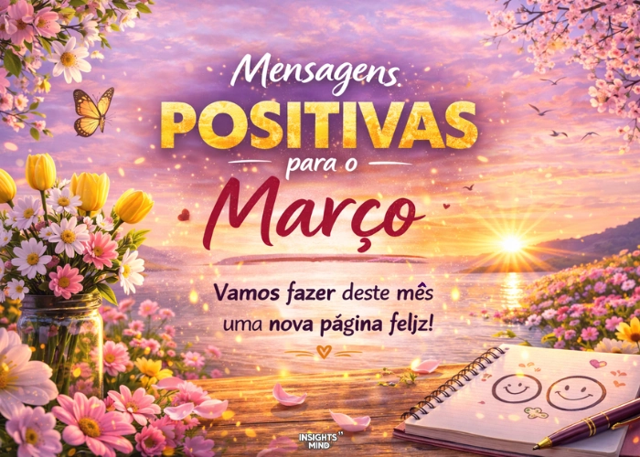 Mensagens positivas para março para compartilhar