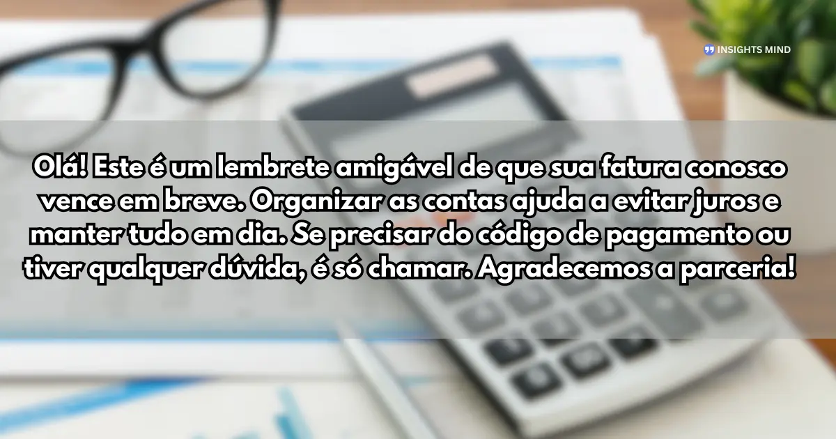 Lembrete de vencimento de fatura