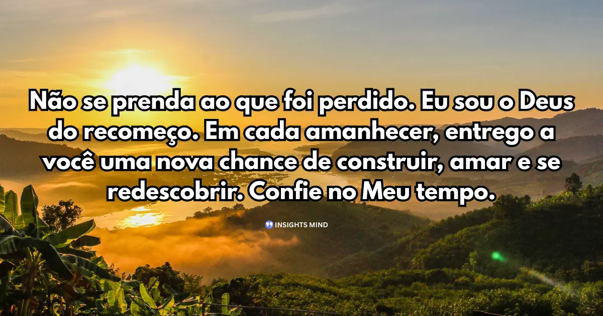Mensagem de Deus que toca a alma - Recomeço e nova chance