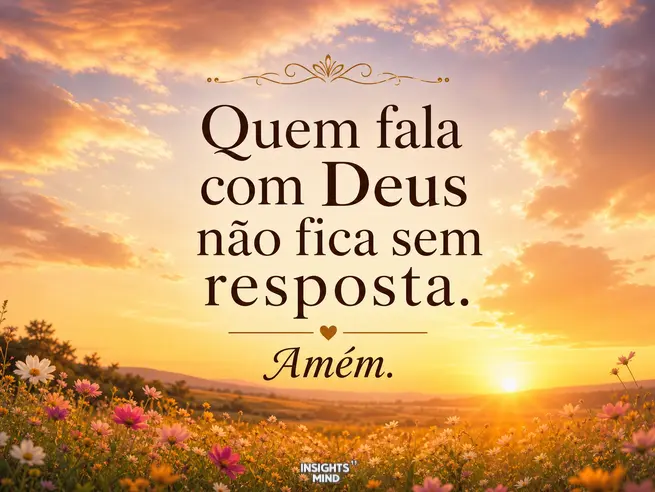 Frase sobre oração e resposta de Deus