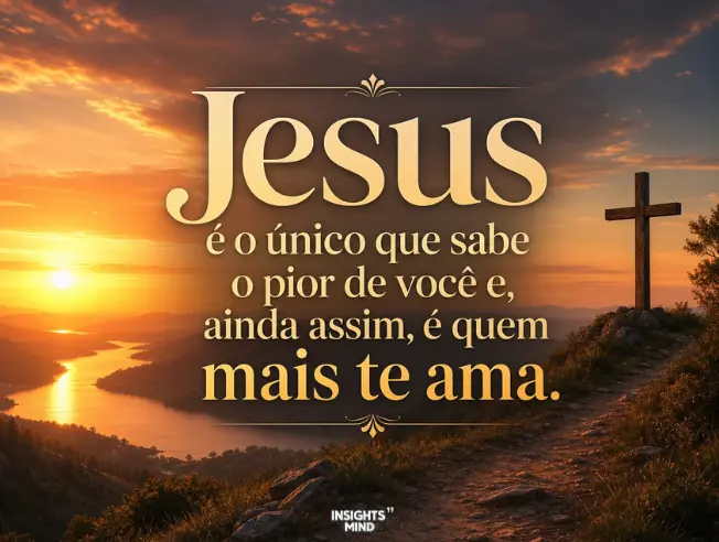 Frase sobre o amor incondicional de Jesus por nós.