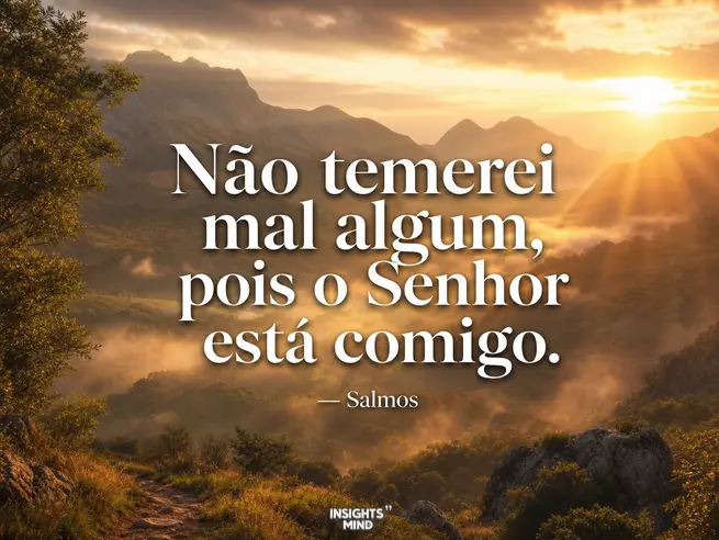 Frase bíblica de Salmos sobre proteção e confiança em Deus.
