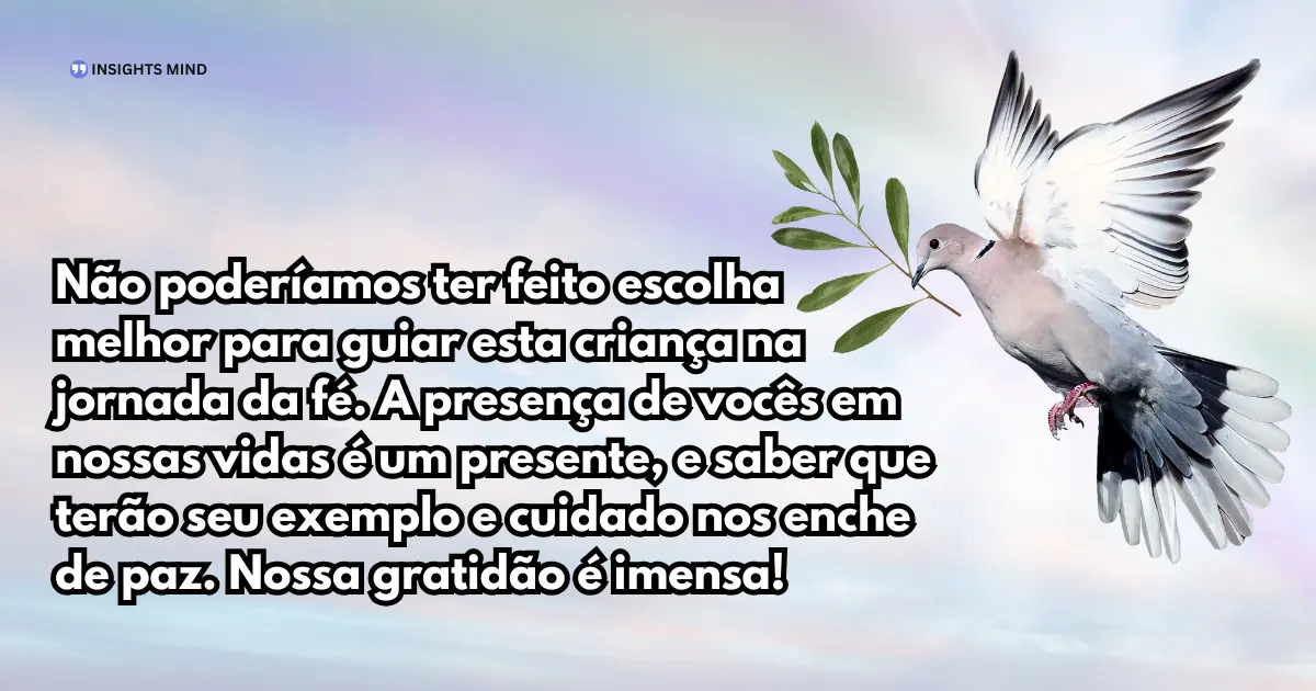 Mensagem de escolha para padrinhos de batismo