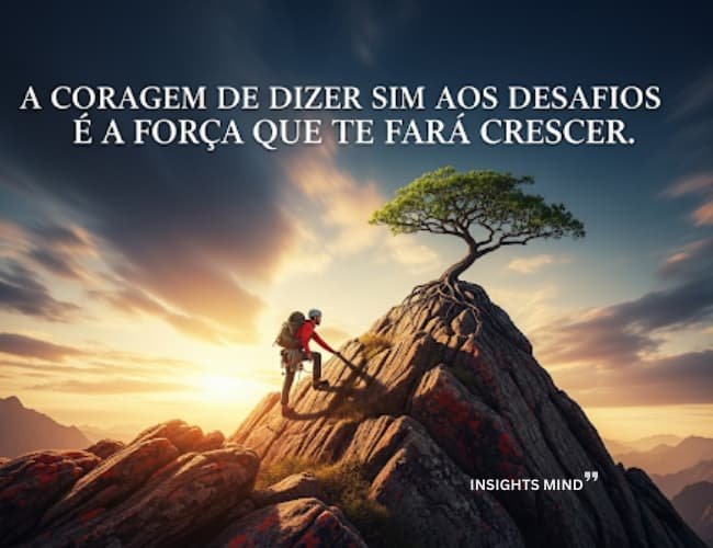 A coragem de dizer sim aos desafios é a força que te fará crescer.
