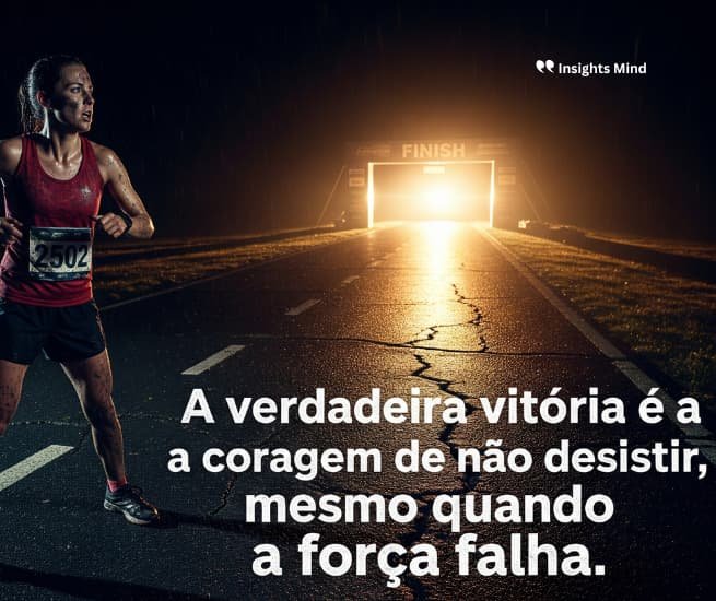 A verdadeira vitória é a coragem de não desistir, mesmo quando a força falha.