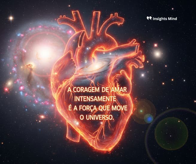 A coragem de amar intensamente é a força que move o universo.