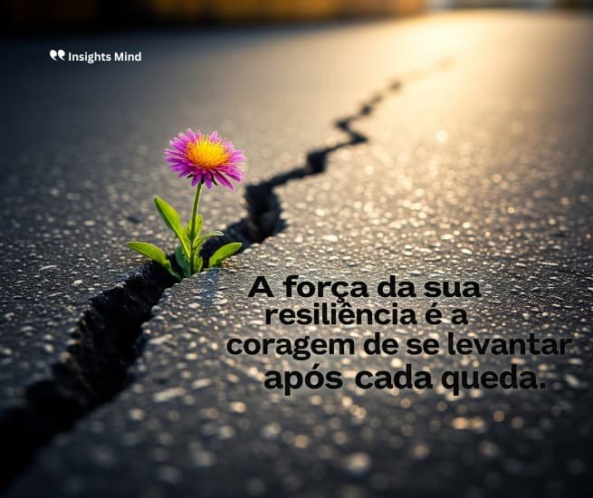 A força da sua resiliência é a coragem de se levantar após cada queda.