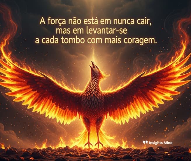 A força não está em nunca cair, mas em levantar-se a cada tombo com mais coragem.