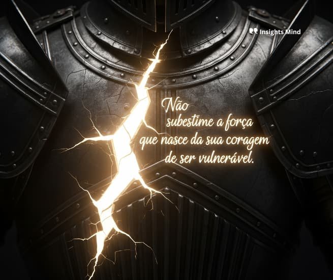 Não subestime a força que nasce da sua coragem de ser vulnerável.
