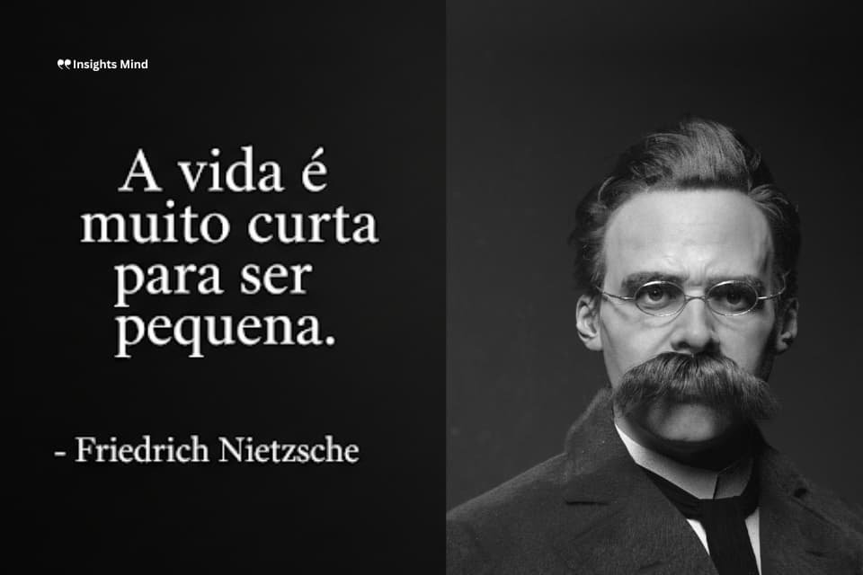 Frase de Nietzsche sobre a grandeza da vida