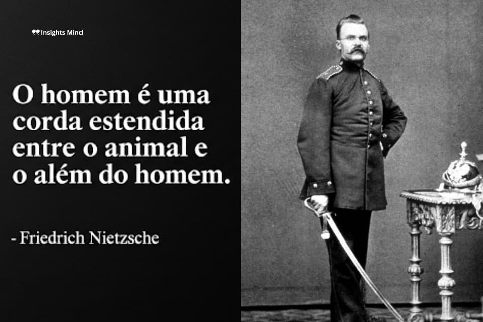 Frase de Nietzsche sobre evolução humana