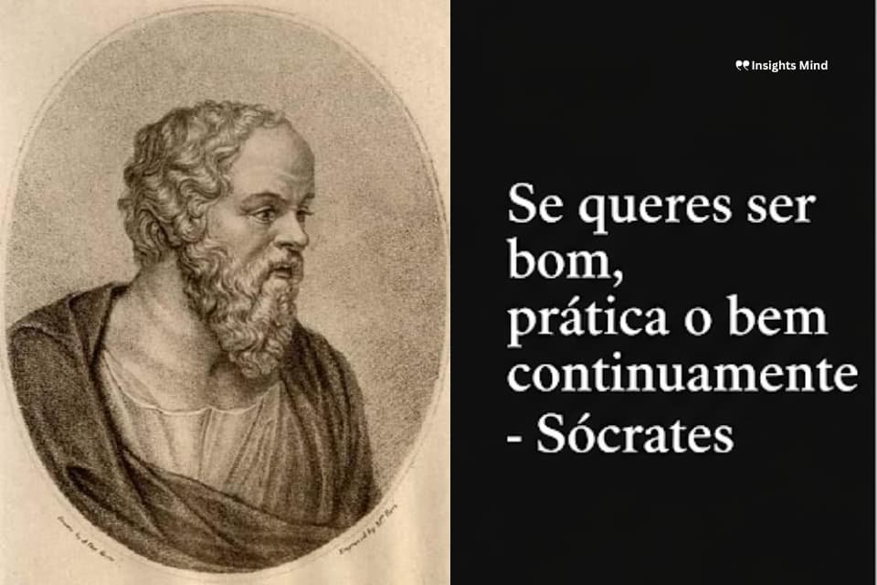Frase de Sócrates sobre prática do bem
