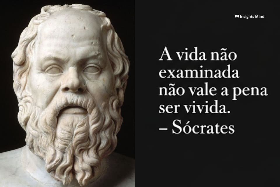 Frase de Sócrates sobre refletir a vida