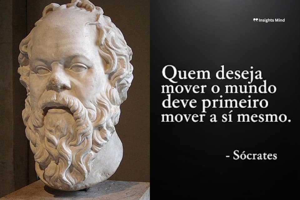 Frase de Sócrates sobre transformação interior