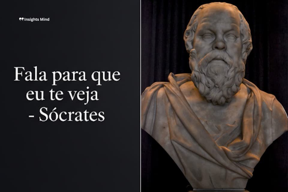 Frase de Sócrates sobre palavras e essência