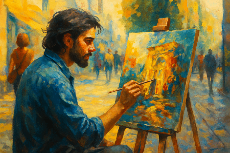 O artista de rua e o sonho esquecido