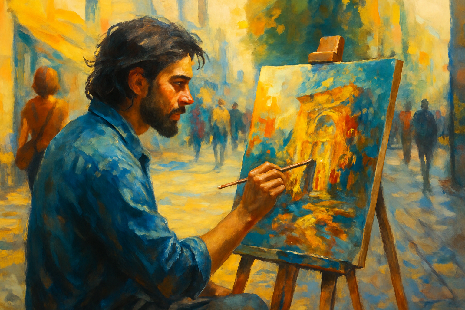 O artista de rua e o sonho esquecido